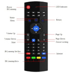 MX3 에어 마우스 무선 2.4G 리모컨 키보드, 안드로이드 TV 박스 / 미니 PC용 브라우저 단축키 포함, 에어 마우스