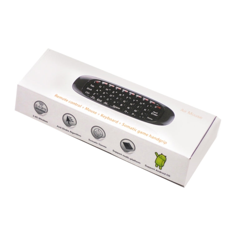 C120 T10 플라이 에어 마우스 2.4GHz 충전식 무선 키보드 리모컨 Android TV 박스 / PC용, 무선 키보드