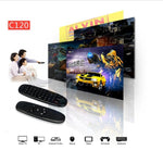 C120 T10 플라이 에어 마우스 2.4GHz 충전식 무선 키보드 리모컨 Android TV 박스 / PC용, 무선 키보드