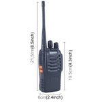2개 세트 BAOFENG BF-888S 휴대용 CB 라디오 워키토키 Retevis UHF 5W 16채널 라디오 FM 트랜시버