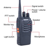 2개 세트 BAOFENG BF-888S 휴대용 CB 라디오 워키토키 Retevis UHF 5W 16채널 라디오 FM 트랜시버