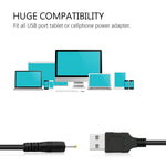 USB 수컷 to DC 2.5 x 0.7mm 전원 케이블, 길이: 1.2m