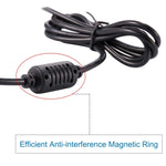 4.0 x 1.7mm DC 수컷 노트북 어댑터용 전원 케이블, 길이: 1.2m