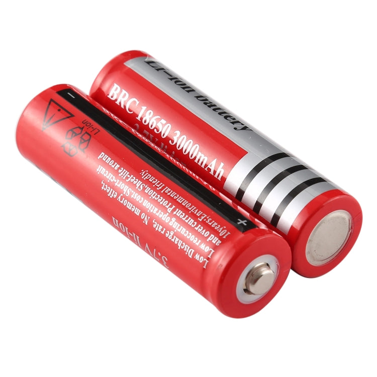 2개 세트 UltraFire 18650 3000mAh 3.7V 장시간 지속 충전식 리튬 이온 배터리, 3000mAh