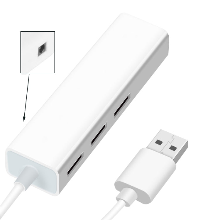 USB 2.0 이더넷 네트워크 어댑터 + 3포트 USB 허브, USB