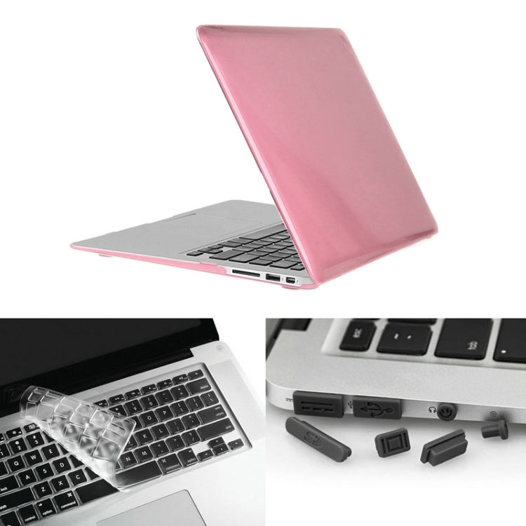 ENKAY Macbook Air 13.3인치 (미국 버전) / A1369 / A1466 Hat-Prince 3-in-1 크리스탈 하드 셸 플라스틱 보호 케이스, 키보드 가드 및 포트 먼지 마개 포함