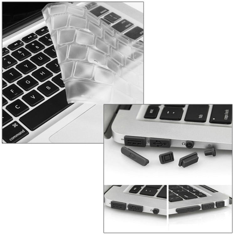 ENKAY Macbook Air 13.3인치 (미국 버전) / A1369 / A1466 Hat-Prince 3-in-1 크리스탈 하드 셸 플라스틱 보호 케이스, 키보드 가드 및 포트 먼지 마개 포함