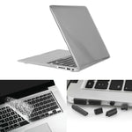 ENKAY Macbook Air 13.3인치 (미국 버전) / A1369 / A1466 Hat-Prince 3-in-1 크리스탈 하드 셸 플라스틱 보호 케이스, 키보드 가드 및 포트 먼지 마개 포함