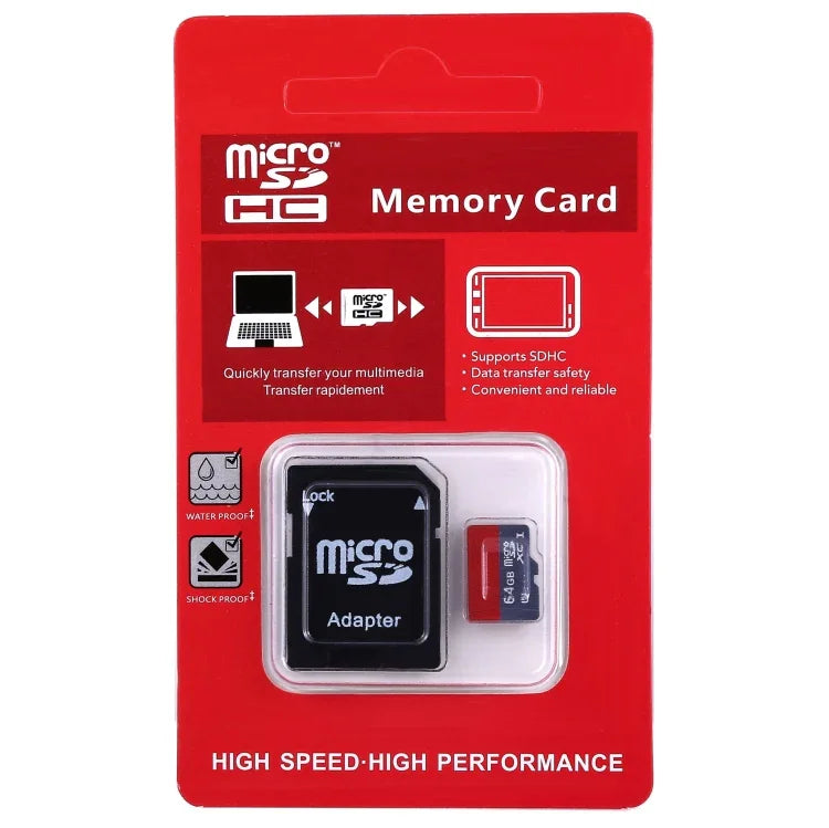 64GB 고속 클래스 10 TF/마이크로 SDHC UHS-1(U1) 메모리 카드, 쓰기: 15mb/s, 읽기: 30mb/s (100% 실제 용량), 64GB