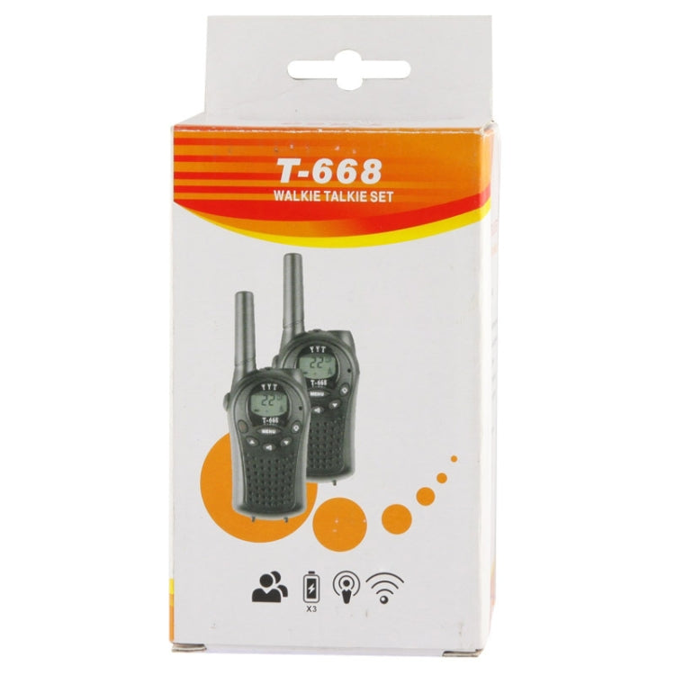 2개 T-668 400-470MHz 1.0인치 LCD 8 / 20 / 22채널 워키토키 세트