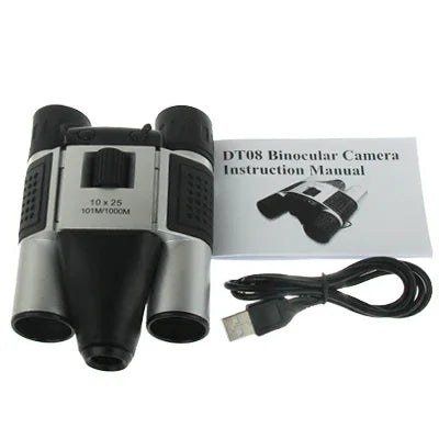 10×25mm 5 in 1 (쌍안경 카메라 + 비디오 카메라 + 디지털 카메라 + PC 캠 + TF 카드 리더기) 디지털 카메라 쌍안경, 시야: 101m/1000m, 크기: 135 × 100 × 24mm, 10X25