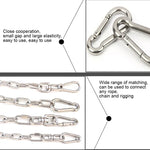 M6 스테인리스 스틸 카라비너 스프링 후크 다기능 등산 버클 잠금 캠핑 후크 로프, 내경: 5.8mm, M6