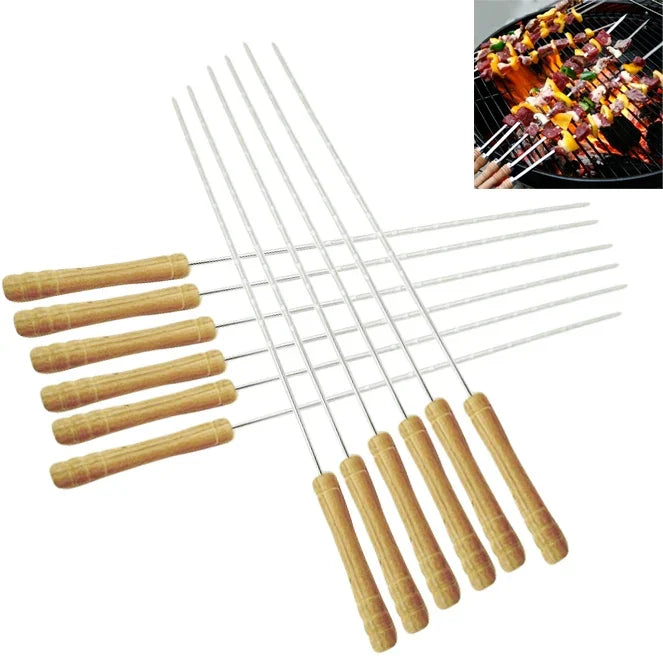 12개 세트 야외 캠핑 바비큐 꼬치, 길이: 30cm