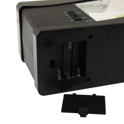 USB 데스크탑 아쿠아리움 미니 어항 흐르는 물과 6 LED 조명, LCD 시계 디스플레이 달력, 시간 및 알람 포함 (1.5쿼트 물 보유)