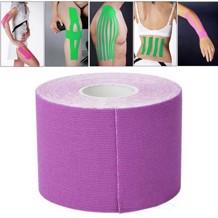 5M 방수 스포츠 테이프 스포츠 근육 케어 치료용 붕대, 폭: 5cm, 크기: 5mx5cm, 크기: 5m x 5cm 보라색