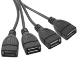 USB 2.0 CAT5 / CAT5E / CAT6 RJ45 → 4 USB 이더넷 확장기 LAN 연장 케이블 리피터 어댑터, 4포트 USB