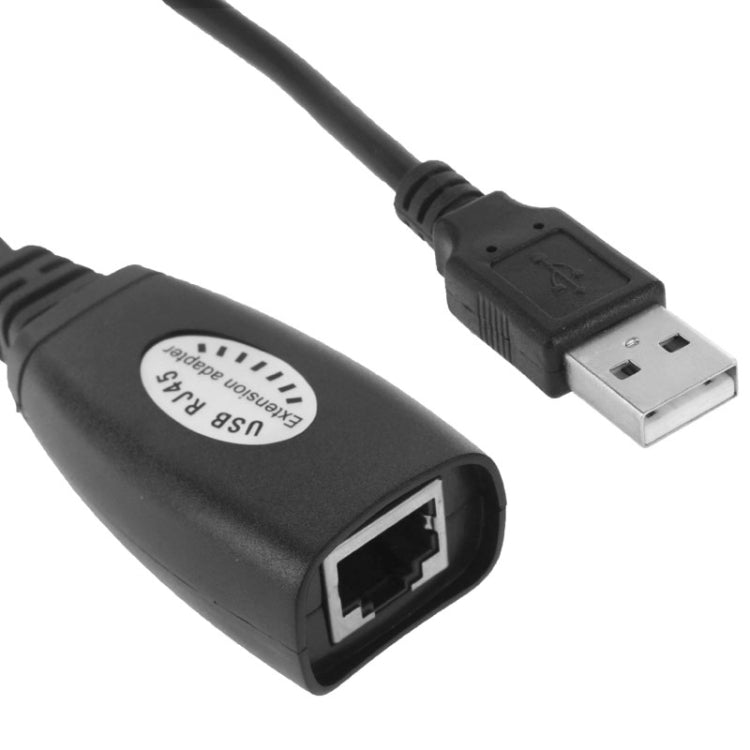 USB 2.0 CAT5 / CAT5E / CAT6 RJ45 → 4 USB 이더넷 확장기 LAN 연장 케이블 리피터 어댑터, 4포트 USB