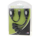 USB 2.0 CAT5 / CAT5E / CAT6 RJ45 → 4 USB 이더넷 확장기 LAN 연장 케이블 리피터 어댑터, 4포트 USB