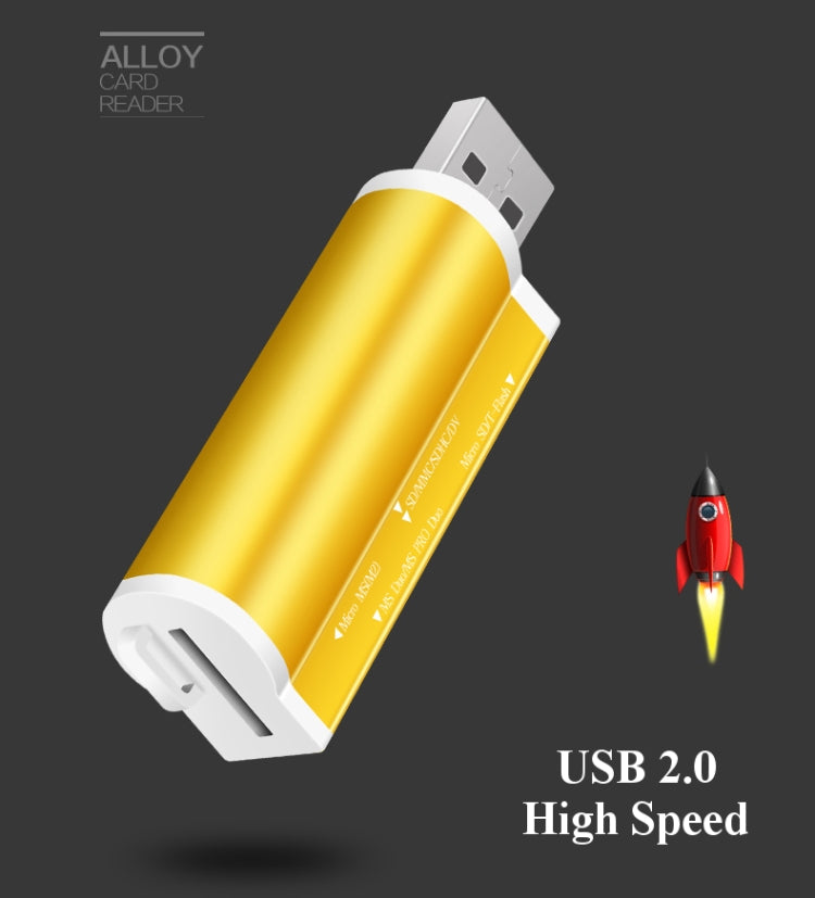 2개 멀티 올인원 USB 2.0 마이크로 SD SDHC TF M2 MMC MS PRO DUO 메모리 카드 리더기