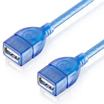 USB 2.0 타입 A 암 → 암 AF/AF 케이블, 길이: 30cm, USB AF, 30cm (파랑)