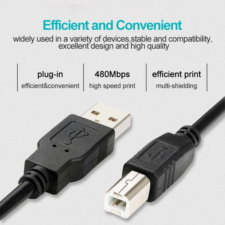 USB 2.0 프린터 연장 AM to BM 케이블, 길이: 5m, 길이: 5m