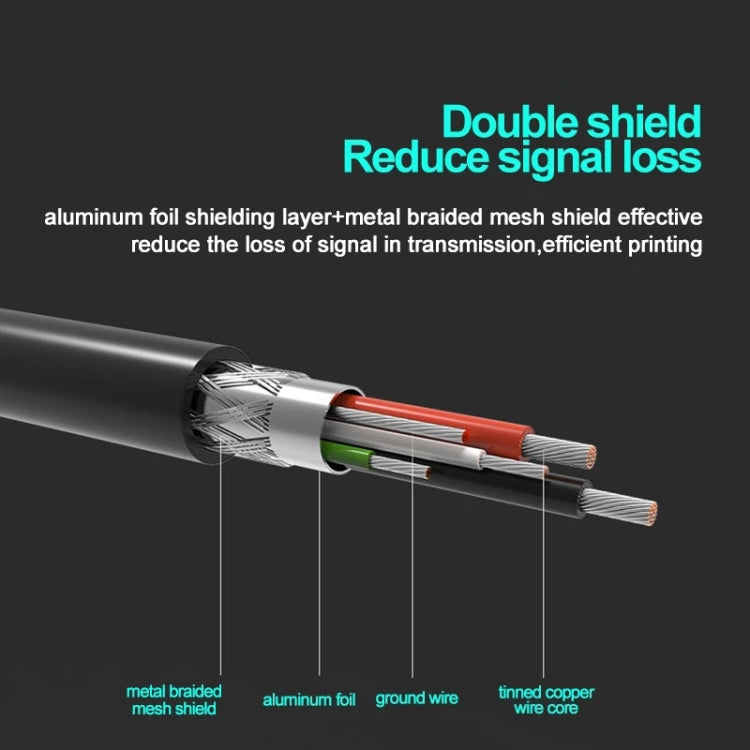 USB 2.0 프린터 연장 AM to BM 케이블, 길이: 5m, 길이: 5m