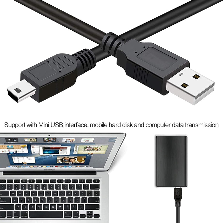 USB 2.0 AM to 미니 5핀 USB 케이블, 길이: 1.5m, USB 2.0 AM to 미니 5핀