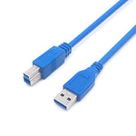 USB 3.0 A 수컷 to B 수컷 연장 / 데이터 전송 / 프린터 케이블, 길이: 5m, 길이: 1.5m