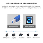 USB 3.0 A 수컷 to B 수컷 연장 / 데이터 전송 / 프린터 케이블, 길이: 5m, 길이: 1.5m