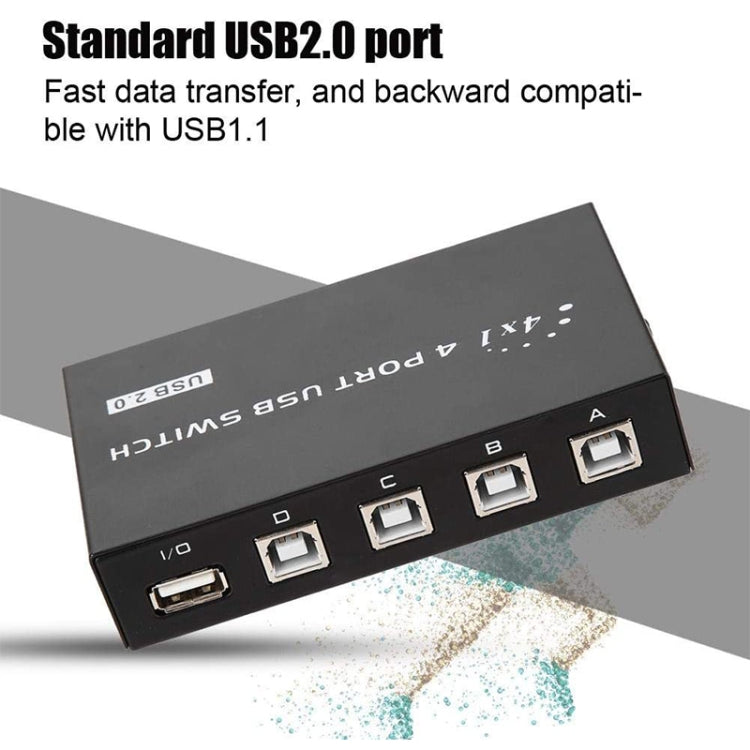 FENGJIE FJ-IA4B-C 4포트 고속 USB 2.0 키프레스 스위처 공유 스위치 박스 PC 컴퓨터 스캐너 프린터용, FENGJIE FJ-IA4B-C