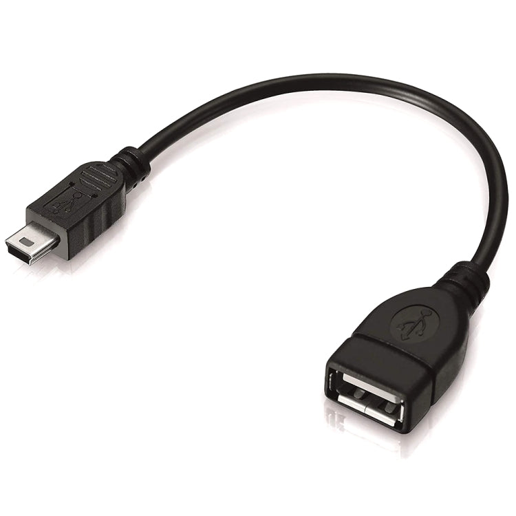 미니 5핀 USB에서 USB 2.0 AF OTG 어댑터 케이블, 미니 USB, 12cm(검정)