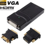 USB 2.0 to DVI / VGA / HDMI 디스플레이 어댑터, 풀 HD 1080P 지원, 최대 6대 디스플레이 확장 가능, USB 2.0 해상도: 1920*1080