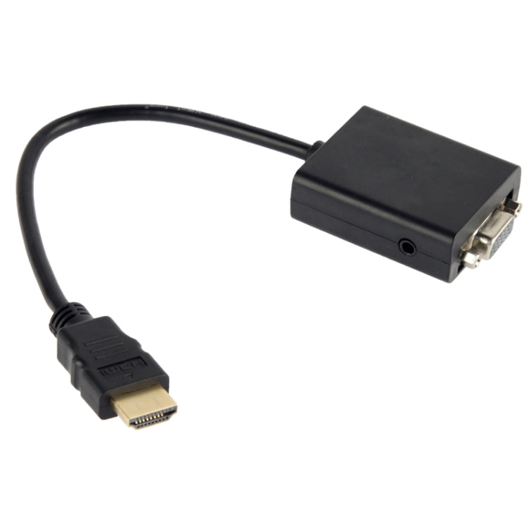 26cm HDMI에서 VGA + 오디오 출력 비디오 변환 케이블, 3.5mm 오디오 케이블 포함, 풀 HD 1080P 지원, 길이: 26cm