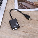 26cm HDMI에서 VGA + 오디오 출력 비디오 변환 케이블, 3.5mm 오디오 케이블 포함, 풀 HD 1080P 지원, 길이: 26cm