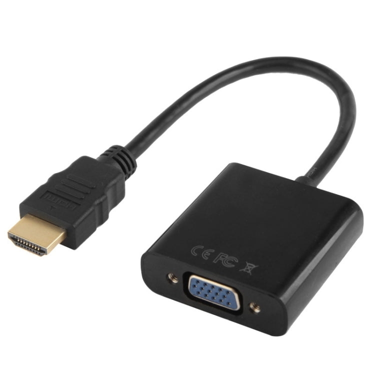 24cm 풀 HD 1080P HDMI에서 VGA + 오디오 출력 케이블, 컴퓨터 / DVD / 디지털 셋톱박스 / 노트북 / 휴대폰 / 미디어 플레이어용, 길이: 24cm, 길이: 24cm(흰색)