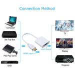 24cm 풀 HD 1080P HDMI에서 VGA + 오디오 출력 케이블, 컴퓨터 / DVD / 디지털 셋톱박스 / 노트북 / 휴대폰 / 미디어 플레이어용, 길이: 24cm, 길이: 24cm(흰색)