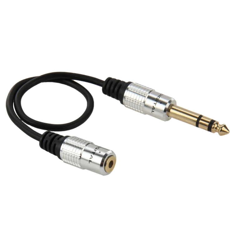 6.35mm 수컷 to 3.5mm 암컷 오디오 어댑터 케이블, 길이: 30cm, 6.35mm 수컷 to 3.5mm 암컷