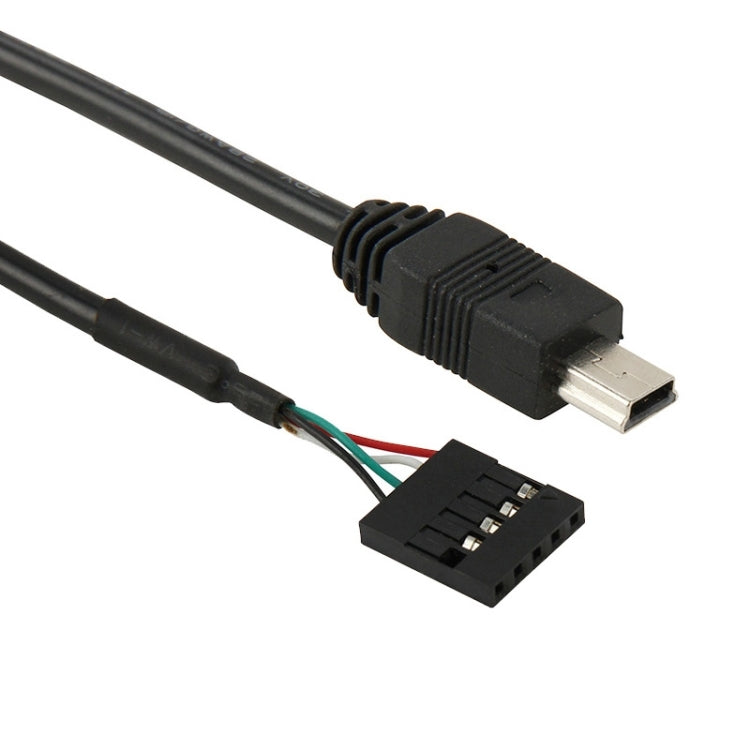 5핀 마더보드 암 헤더 to 미니 USB 수컷 어댑터 케이블, 길이: 50cm, 5핀 마더보드 to 미니 USB