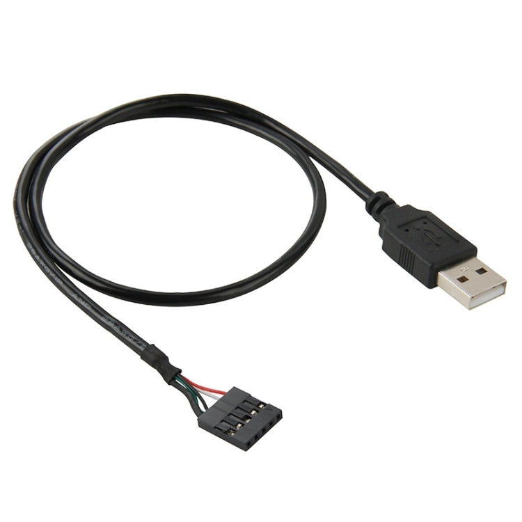 5핀 마더보드 암 헤더 to USB 2.0 수컷 어댑터 케이블, 길이: 50cm, 5핀 마더보드 to USB