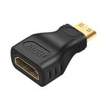 금도금 미니 HDMI 수컷 to HDMI 19핀 암컷 어댑터, 미니 HDMI 수컷 to HDMI 암컷