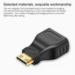 금도금 미니 HDMI 수컷 to HDMI 19핀 암컷 어댑터, 미니 HDMI 수컷 to HDMI 암컷