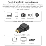 금도금 미니 HDMI 수컷 to HDMI 19핀 암컷 어댑터, 미니 HDMI 수컷 to HDMI 암컷