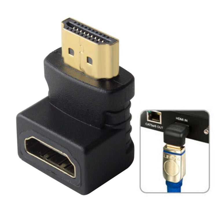 HDMI 19핀 수컷 to HDMI 19핀 암컷 90도 각도 어댑터 (금도금), HDMI 수컷 to 암컷