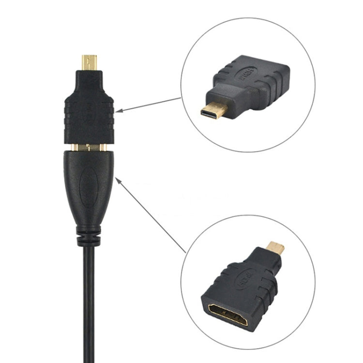 마이크로 HDMI 수 to HDMI 암 어댑터 (금도금), 마이크로 HDMI 수 to HDMI 암