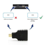 마이크로 HDMI 수 to HDMI 암 어댑터 (금도금), 마이크로 HDMI 수 to HDMI 암