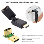 HDMI 19핀 수컷 to 암컷 360도 회전 어댑터 (금도금)