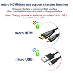1m 금도금 3D 1080P 마이크로 HDMI 수컷 to HDMI 수컷 케이블, 휴대폰, 카메라, GoPro용, 금도금 마이크로 HDMI, 길이: 1m
