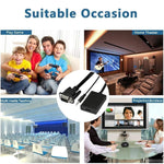 VGA + 오디오 to 풀 HD 1080P HDMI 비디오 컨버터 박스 어댑터, HDMI 암컷 to VGA 수컷 + 오디오, 블랙