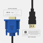 1.8m HDMI 수컷 to VGA 수컷 15핀 비디오 케이블
