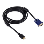 HDMI 수컷 to VGA 수컷 15핀 비디오 케이블
